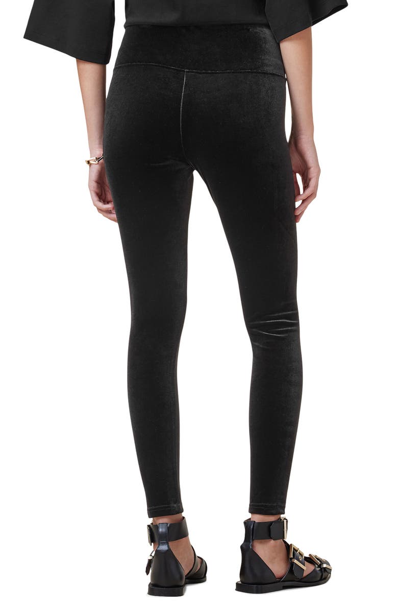AllSaints Cora Velvet Leggings, Alternate, color, 