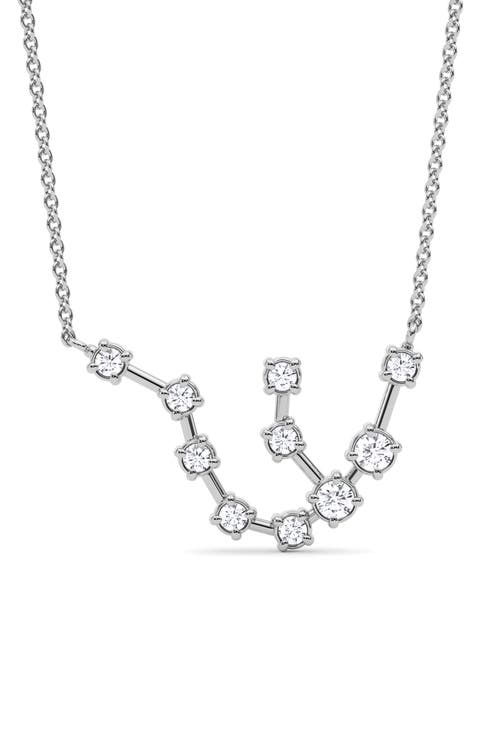 Aquarius Constellation Lab Created Diamond Necklace