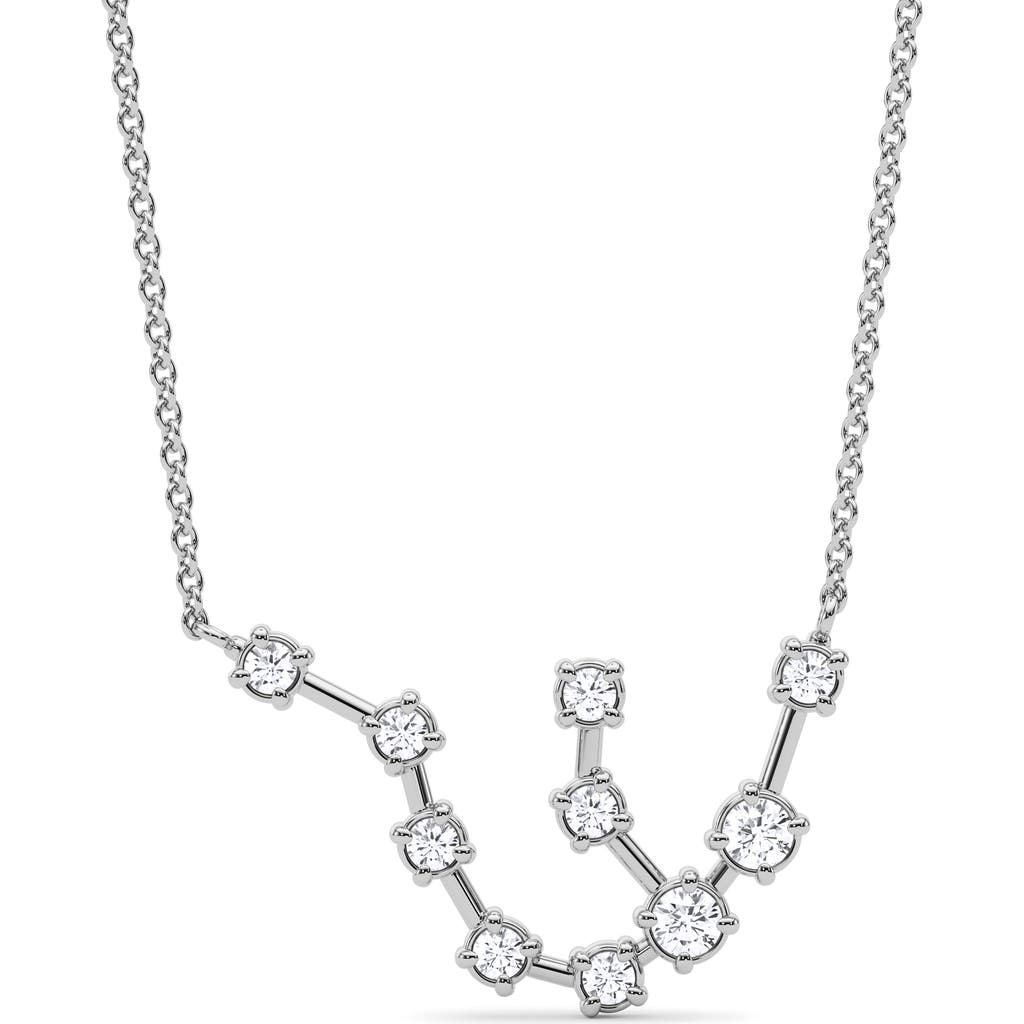 Hautecarat Aquarius Constellation Lab Created Diamond Necklace In 18k White Gold