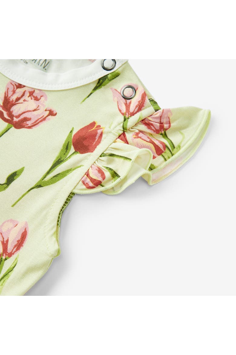 Luxe Stretch Ruffle One Piece, Alternate, color, Tulip