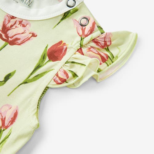 Milkbarn Luxe Stretch Ruffle One Piece In Pink