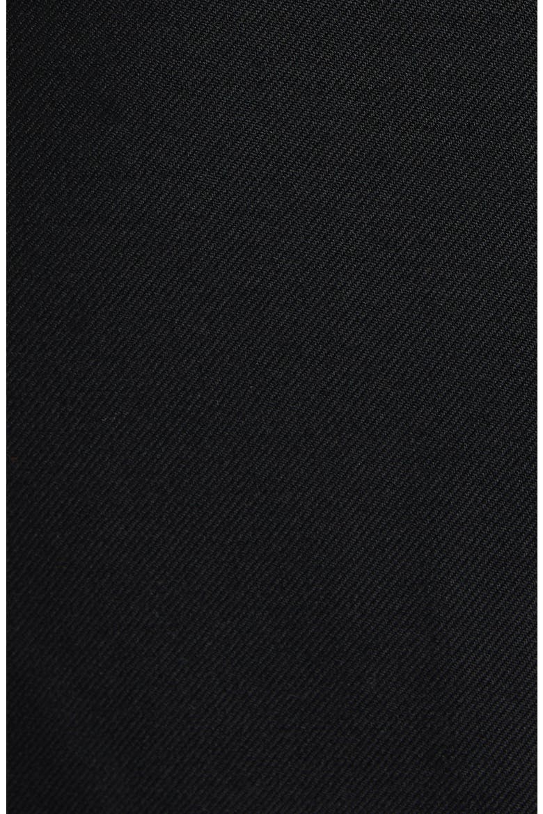 Kick Back Wool Stretch Gabardine Midi Skirt, Alternate, color, BLACK