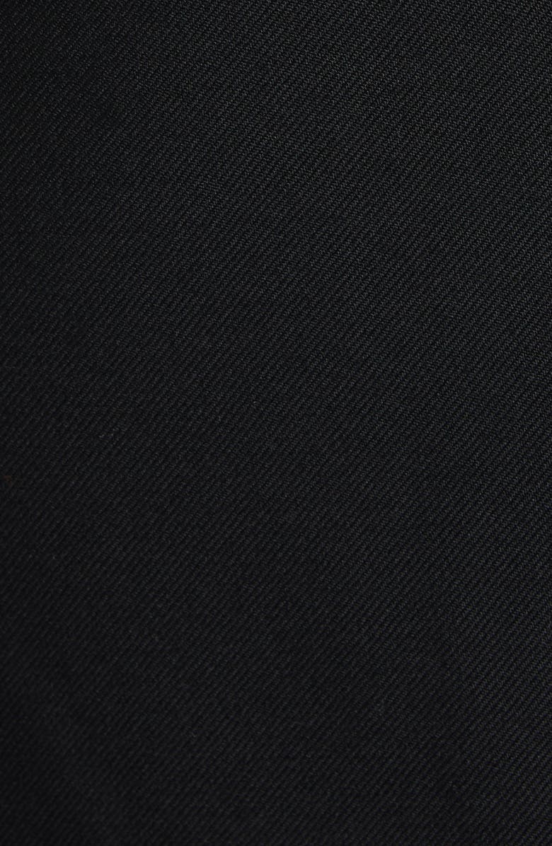 McQueen Kick Back Wool Stretch Gabardine Midi Skirt, Alternate, color, Black