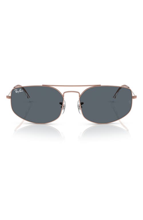 Ray Ban Ray-ban 57mm Irregular Oval Sunglasses In Copper