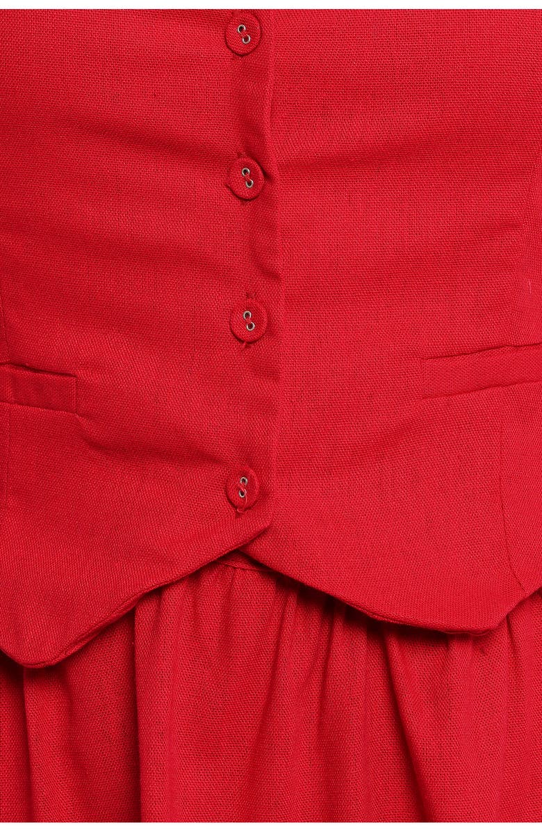 Petal & Pup Milani Sleeveless Button-Up Minidress, Alternate, color, Red