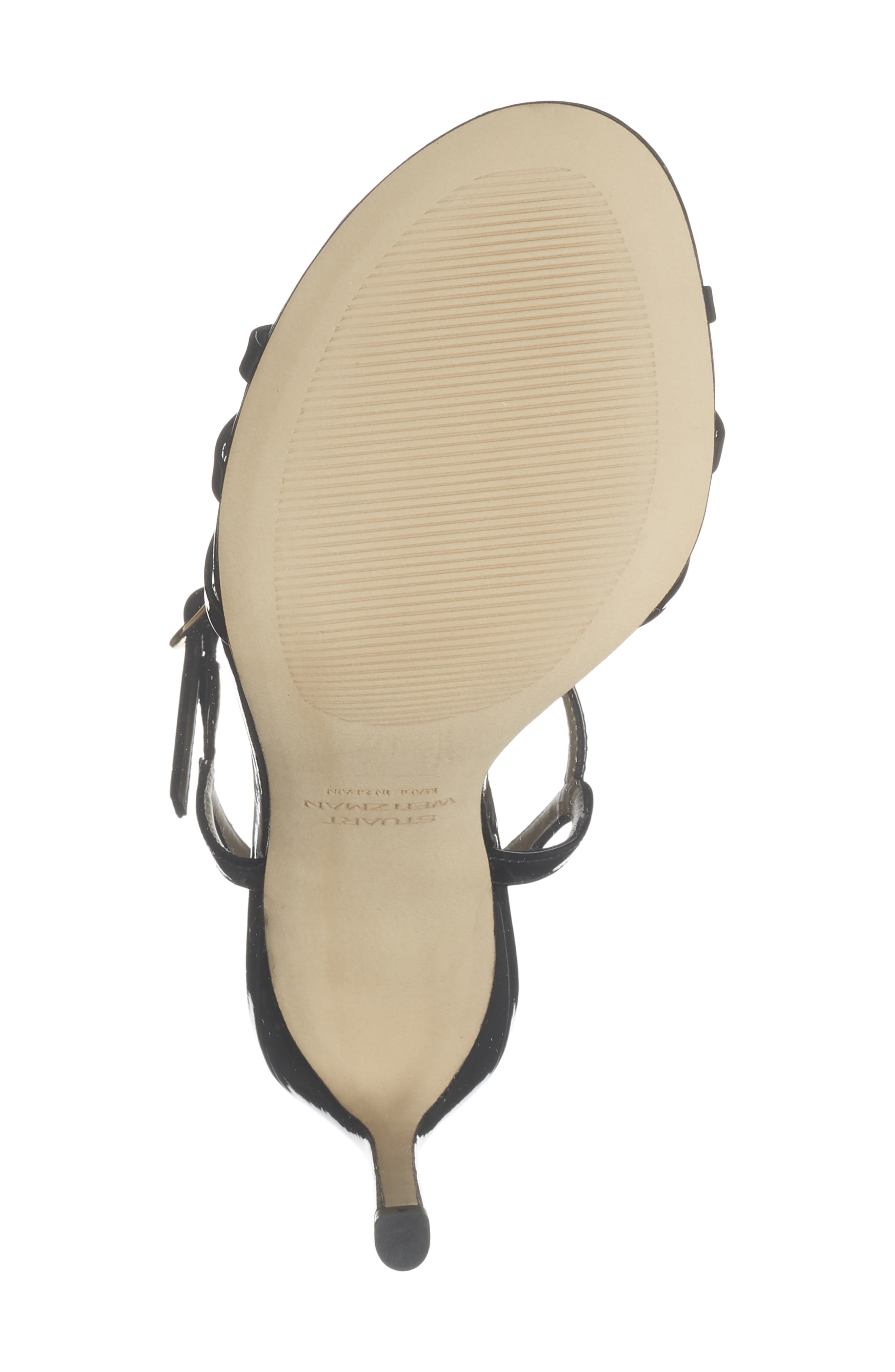 Stuart Weitzman Starla Stiletto Heel Sandal, Alternate, color, Black