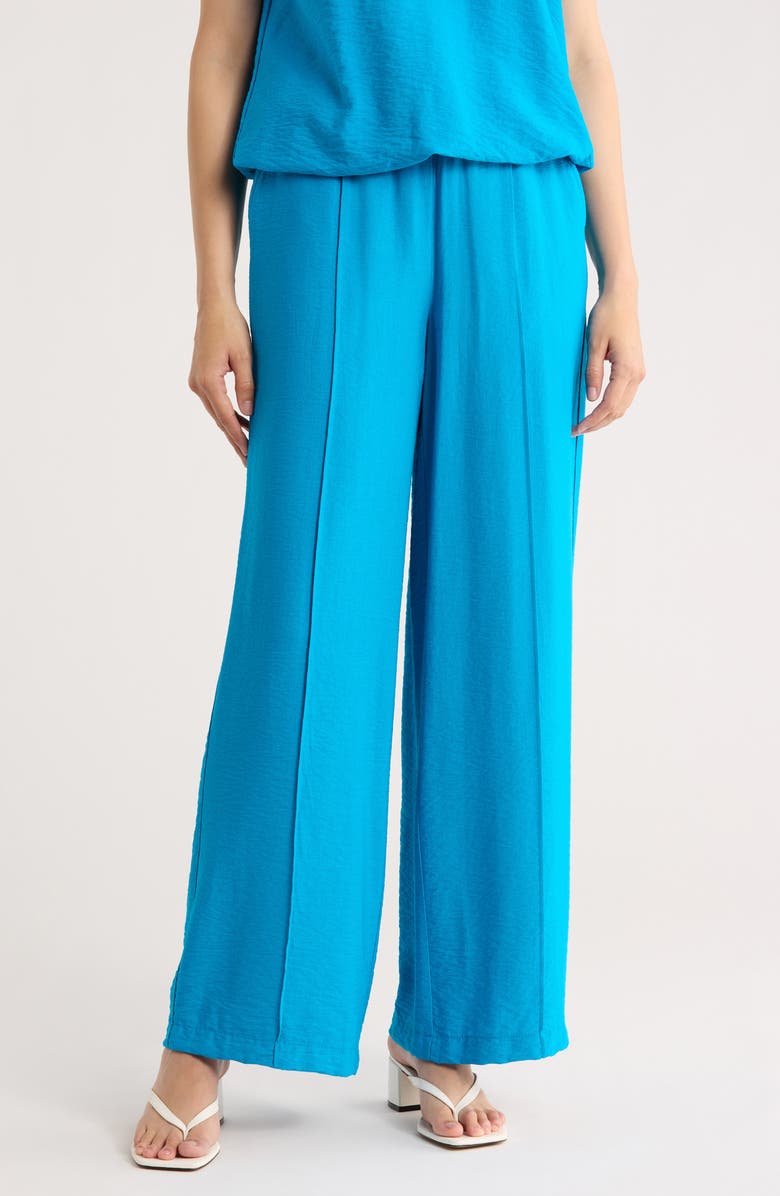 DKNY Drawstring Pants, Main, color, Ocean Blue