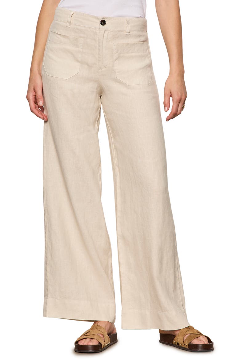 The Marine Linen Wide Leg Pants, Main, color, SUMMER SAN