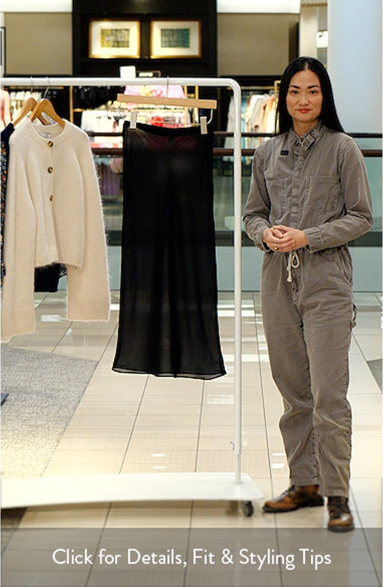 Sheer Chiffon Midi Skirt, sales video thumbnail