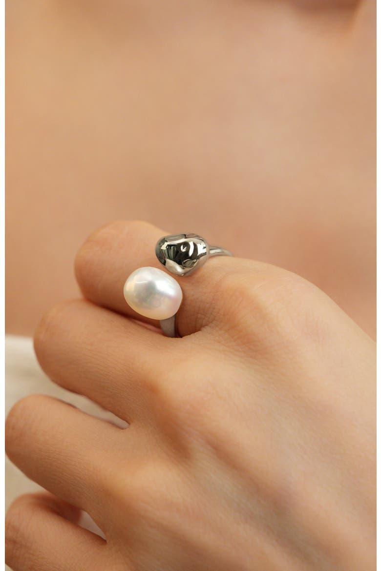 Eden Pearl Ring, Alternate, color, Silver