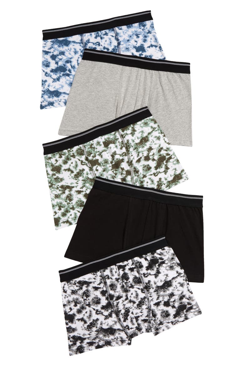 Kids' Assorted 5-Pack Trunks, Main, color, TIE DYE PACK
