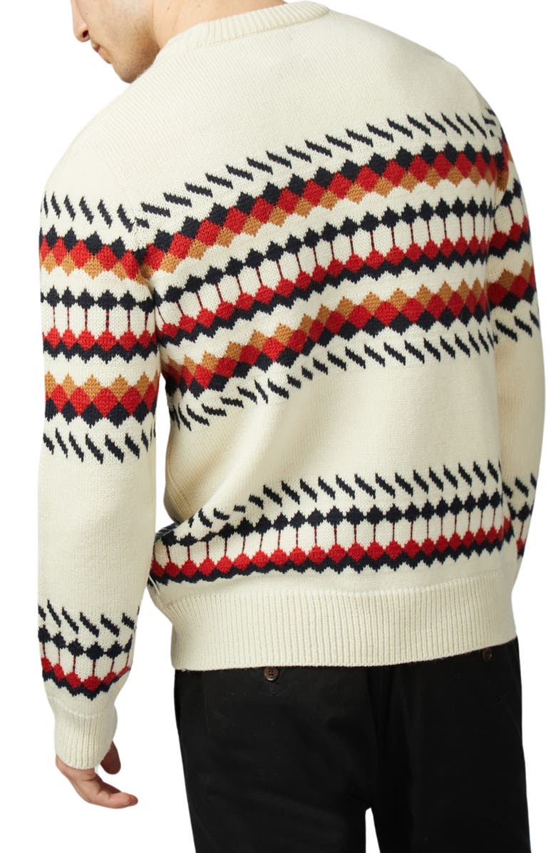 Ben Sherman Fair Isle Wool Blend Crewneck Sweater, Alternate, color, 