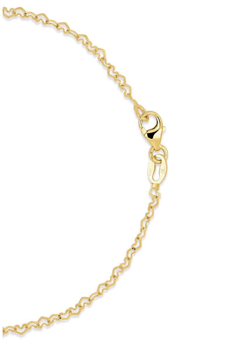 14K Gold Heart Chain Bracelet (Online Trunk Show), Alternate, color, 14K YELLOW GOLD