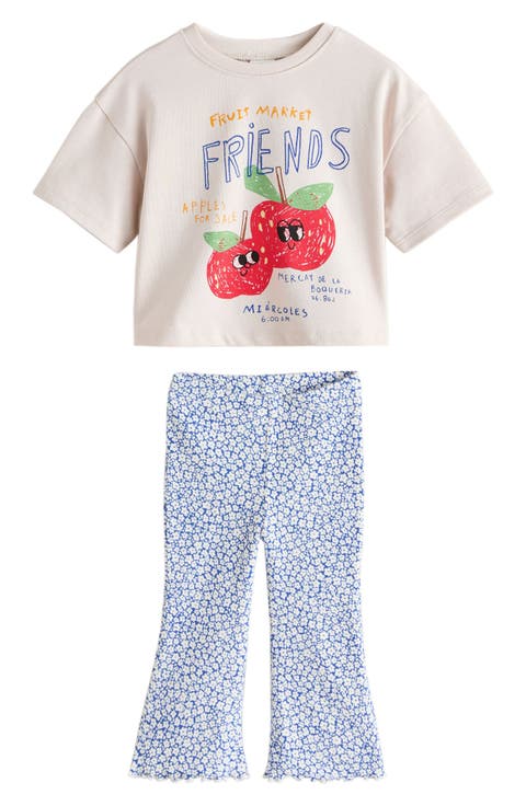 Kids' Graphic T-Shirt & Flare Leggings Set (Baby, Toddler & Little Kid)