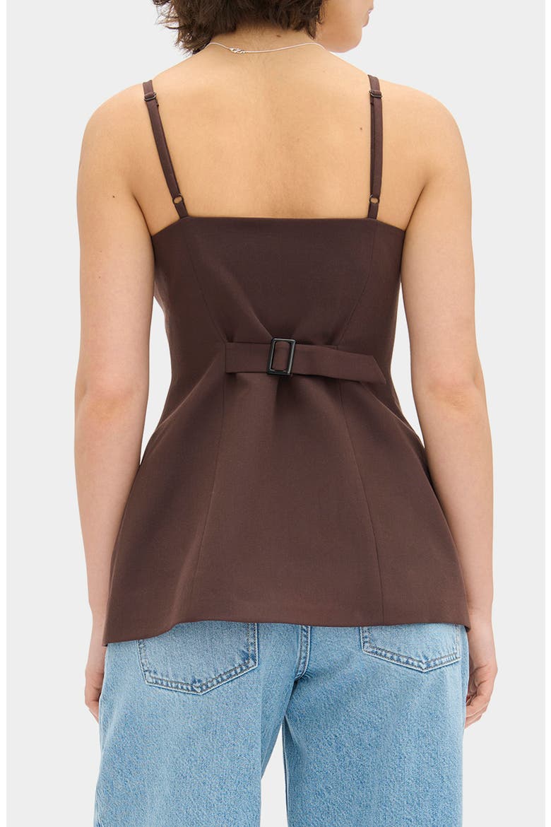 Manhattan Sleeveless Top, Alternate, color, CHOCOLATE