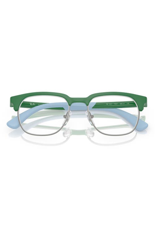 Ray Ban Ray-ban Kids' Ry1641 46mm Square Optical Glasses In Green/gunmetal