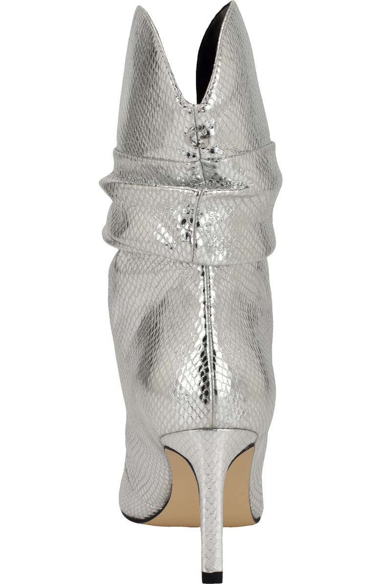 GUESS Narissa 2 Scrunch Stiletto Bootie, Alternate, color, Silver