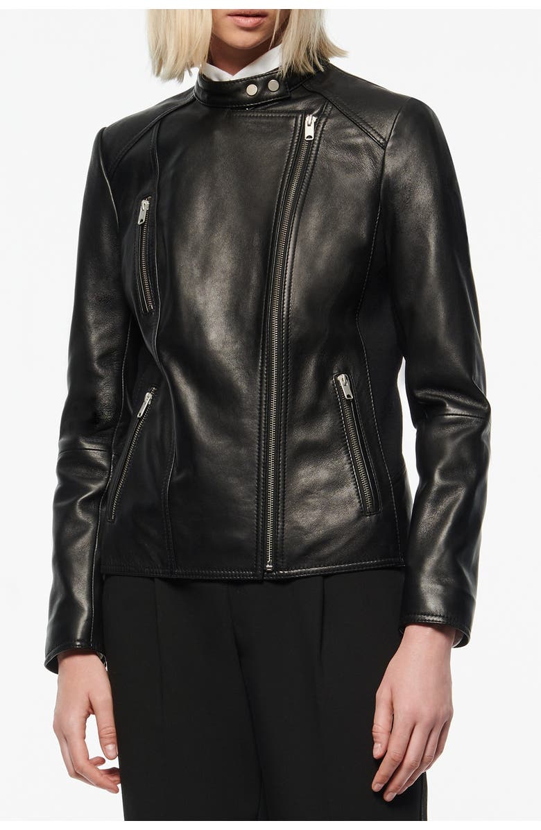Marc New York Farrington Leather Racer Moto Jacket, Main, color, 