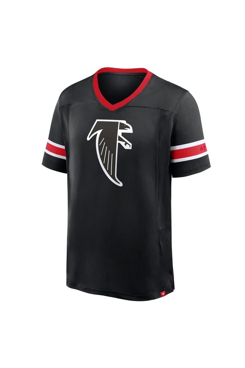 Men's Fanatics Black Atlanta Falcons Hometown Premium Hashmark V-Neck T-Shirt, Alternate, color, Black