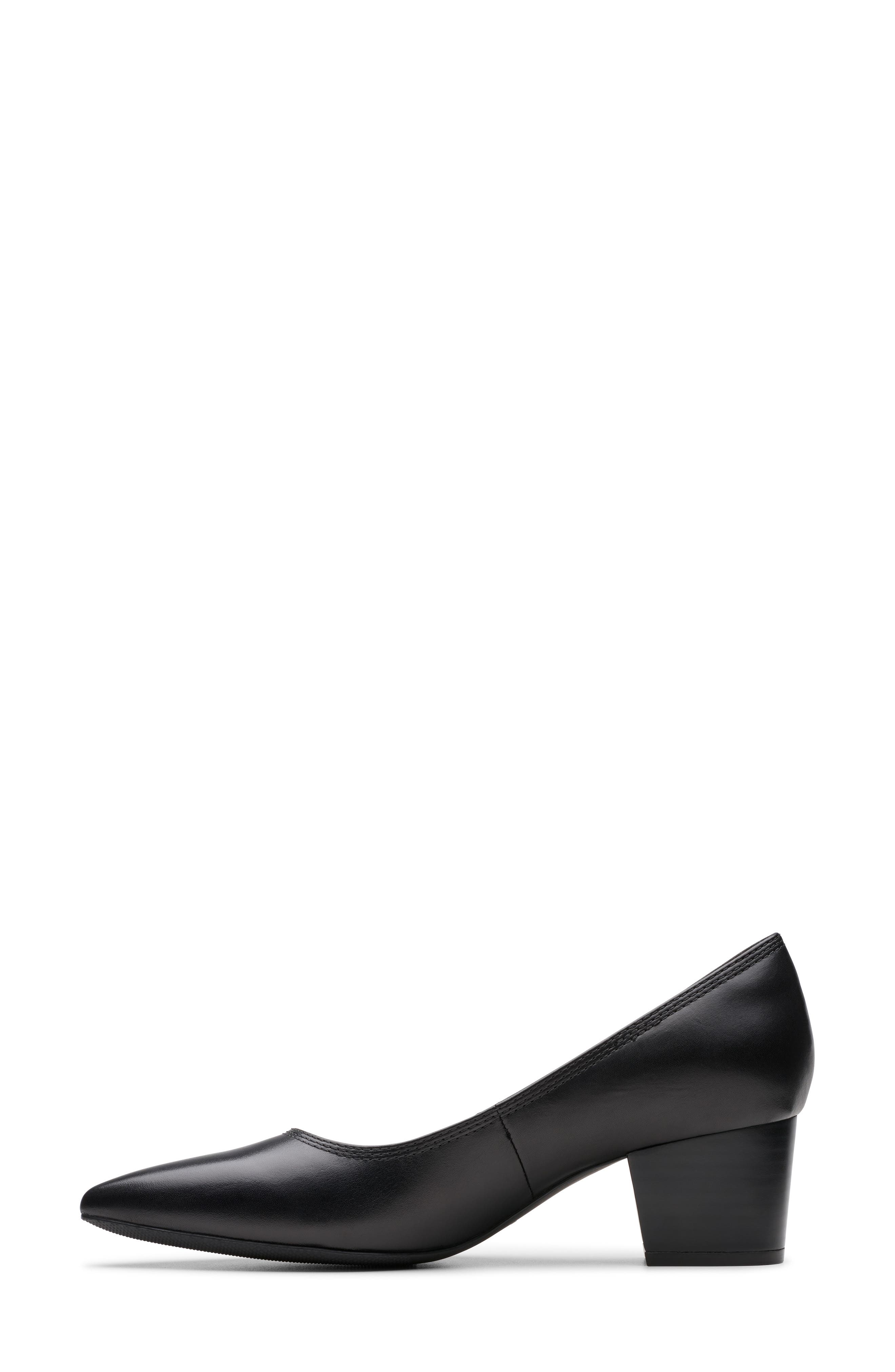 Clarks<sup>®</sup> Ellaine Hope Pump, Alternate, color, Black Leather