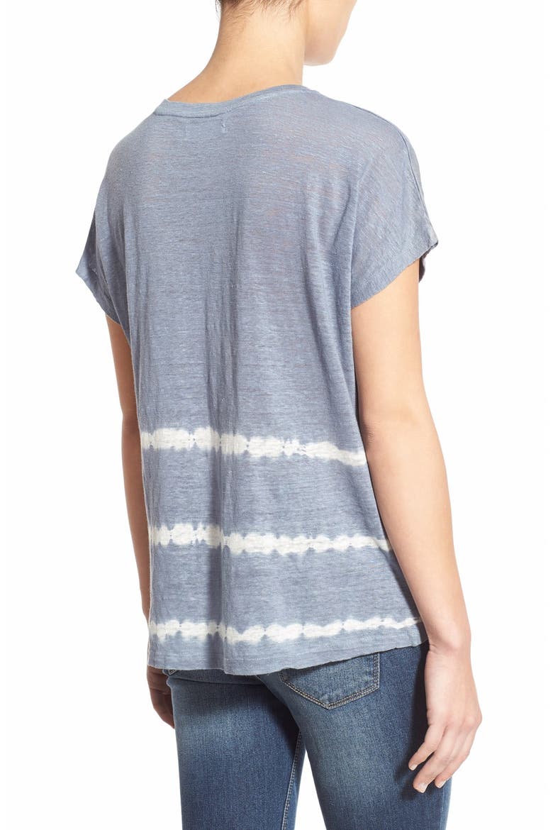 by Graham & Spencer Tie Dye Linen Tee, Alternate, color, GREY