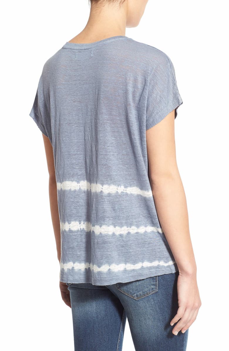 VELVET by Graham & Spencer Tie Dye Linen Tee, Alternate, color, 