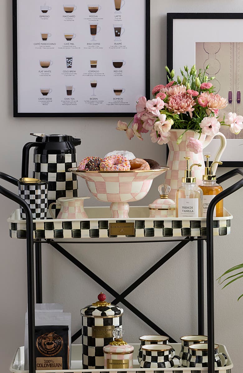 MACKENZIE CHILDS Rosy Check Large Compote Bowl, Alternate, color, Rosy