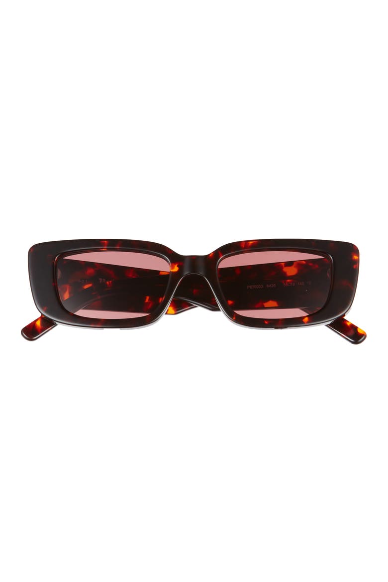Giorgina 51mm Rectangle Sunglasses, Main, color, DARK HAVANA