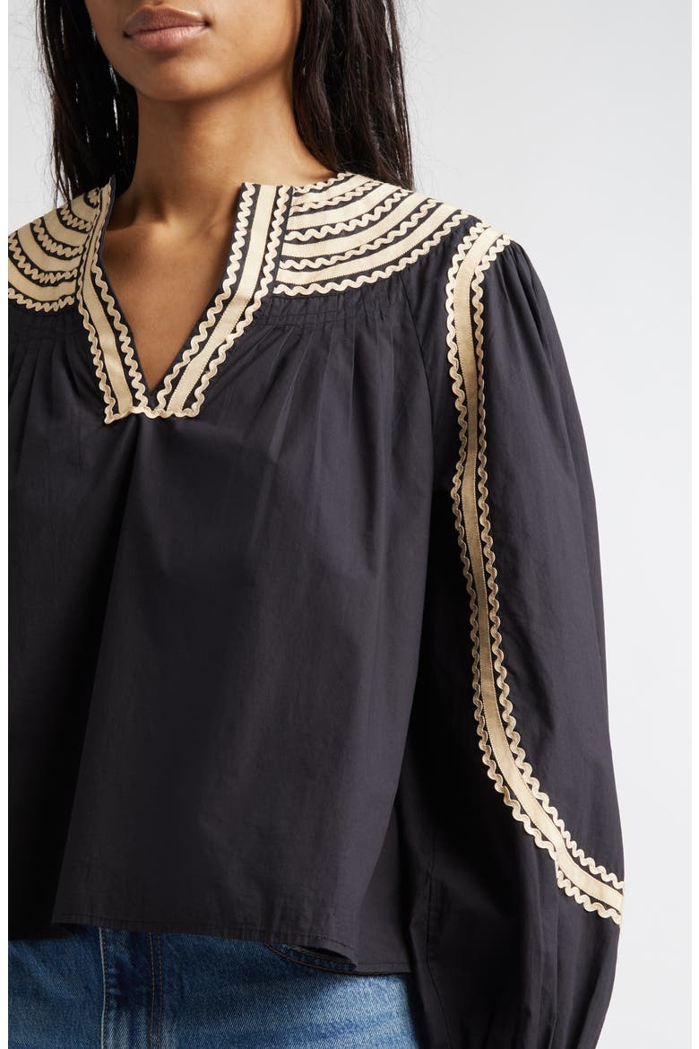Laurenza Long Sleeve Top, Alternate, color, NOIR