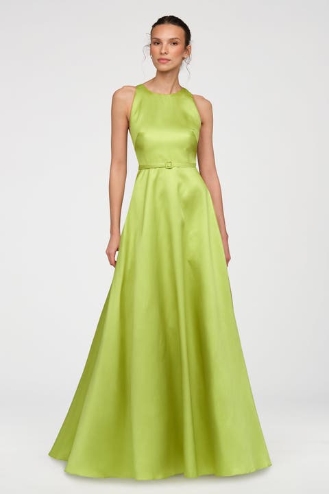 Minta Mikado Halter Gown