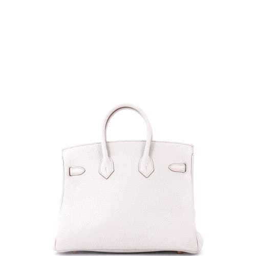 Pre-owned Hermes  Hermes Birkin Handbag Light Togo With Gold Hardware 25 In Gray