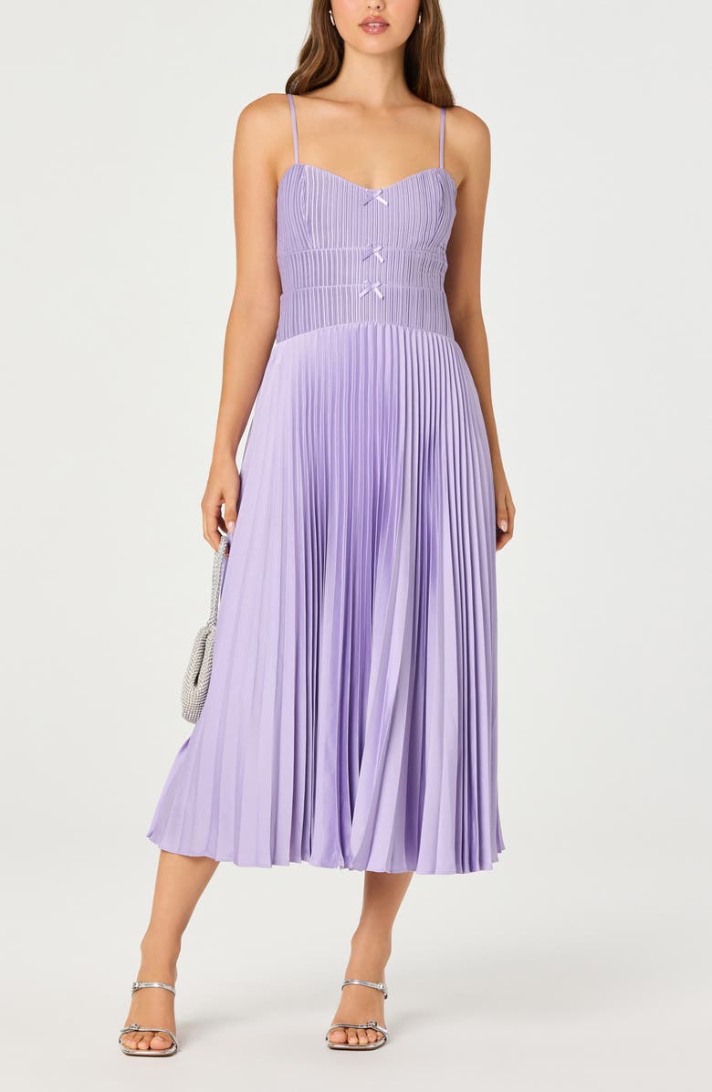 ASTR the Label Shionagh Pleated A-Line Dress, Alternate, color, Lilac