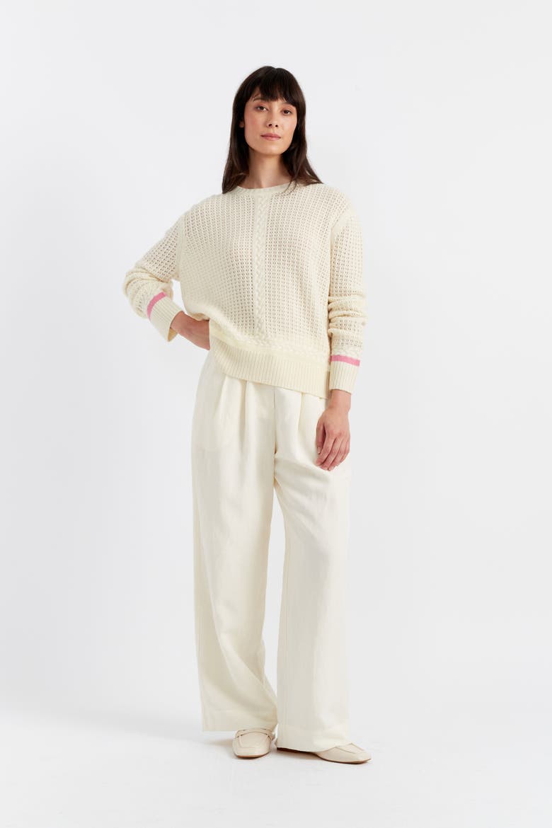 Penzance Wool Cashmere Sweater, Alternate, color, Cream/Multi