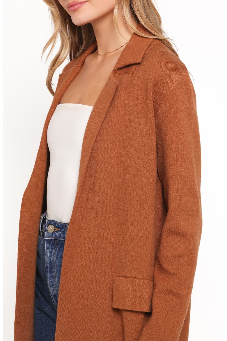Intarsia Chester Horses Longline Coatigan, Alternate, color, BROWN