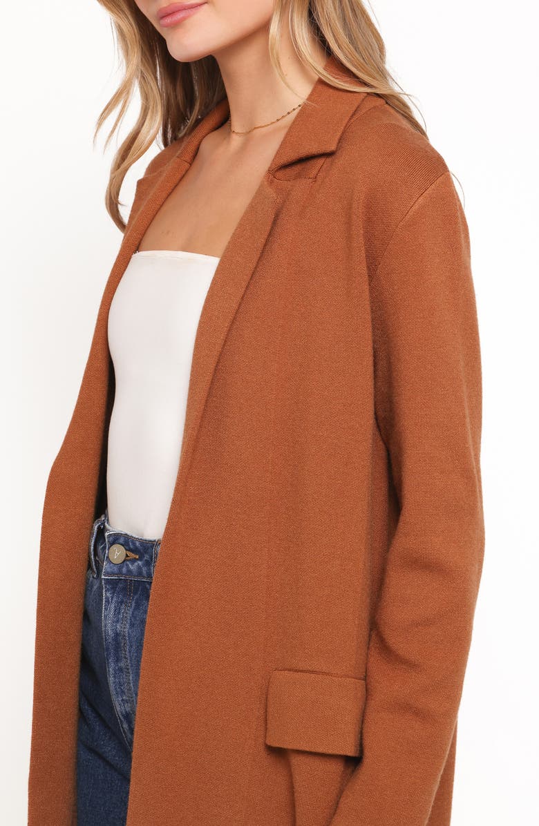 Petal & Pup Intarsia Chester Horses Longline Coatigan, Alternate, color, Brown