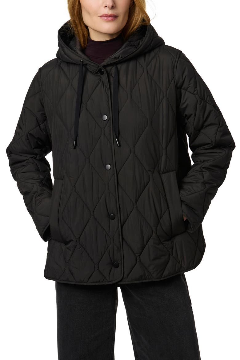 Ashbury Diamond Quilted Hooded Liner Jacket, Alternate, color, BLACK