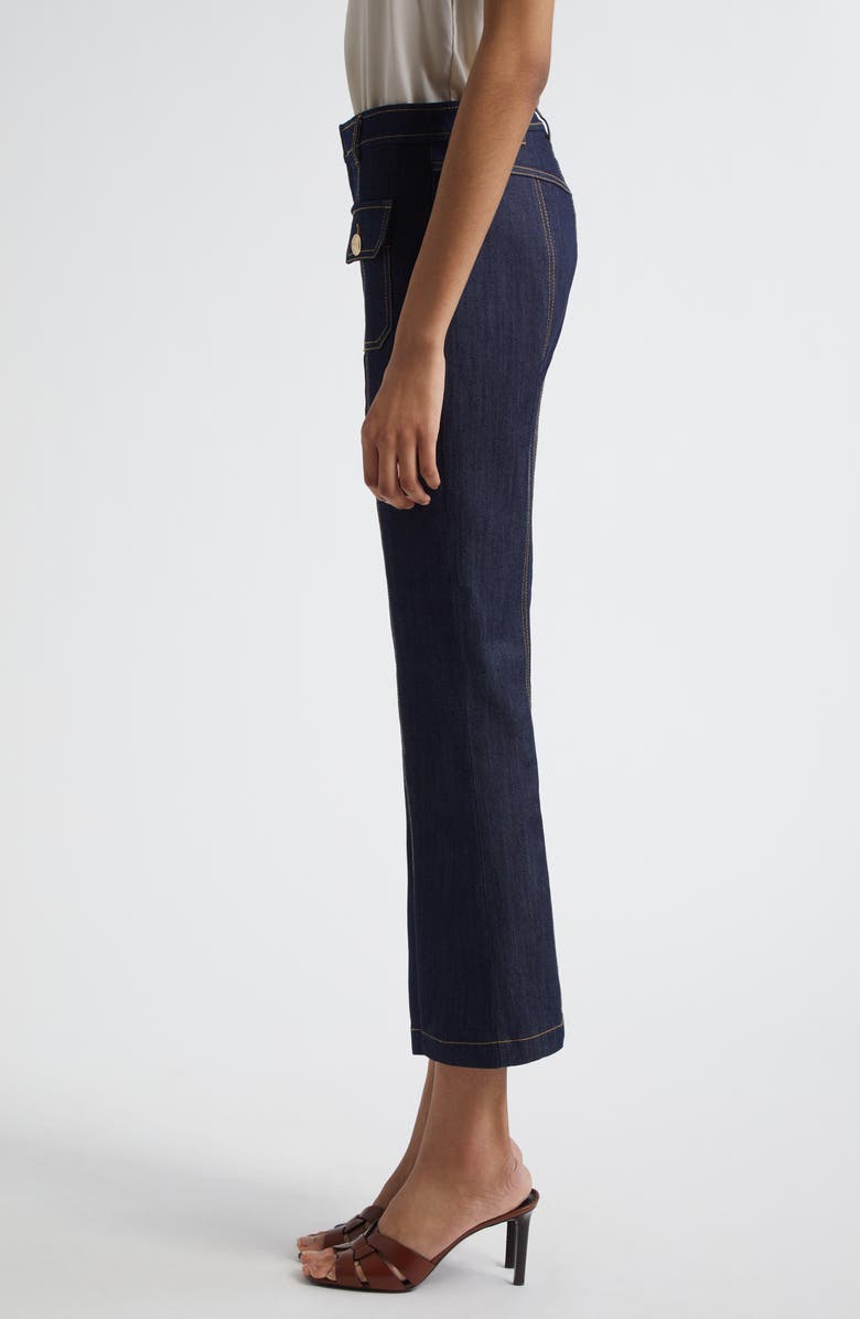 Cinq à Sept Marsha Patch Pocket Kick Flare Jeans, Alternate, color, 