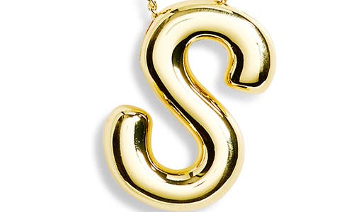 Leith 3d Initial Pendant Necklace In Gold