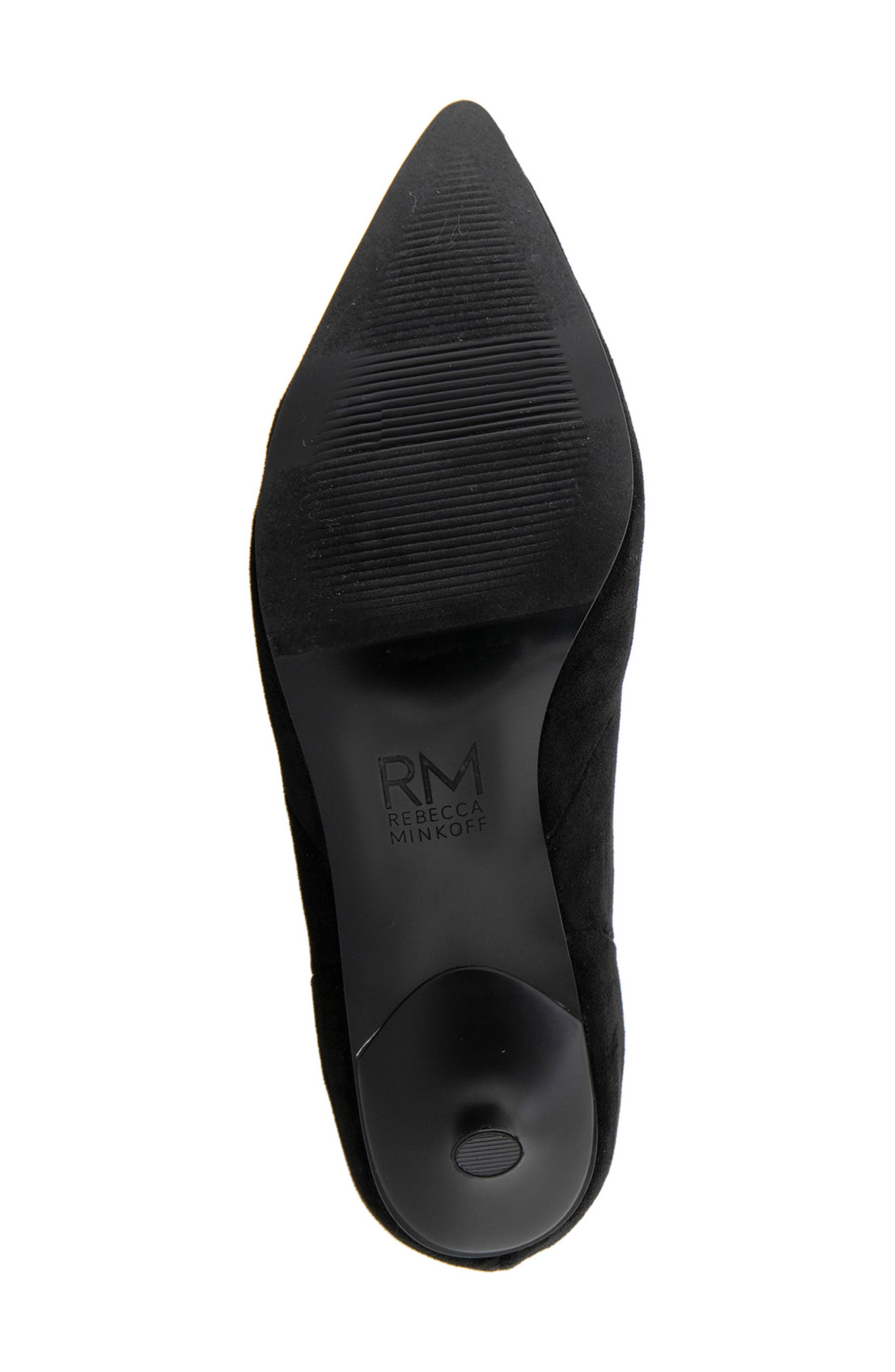 Polina Pointed Toe Slouch Bootie, Alternate, color, BLACK FAUX SUEDE
