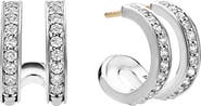 LAGOS Caviar Spark Linear Diamond Double Row Hoop Earrings