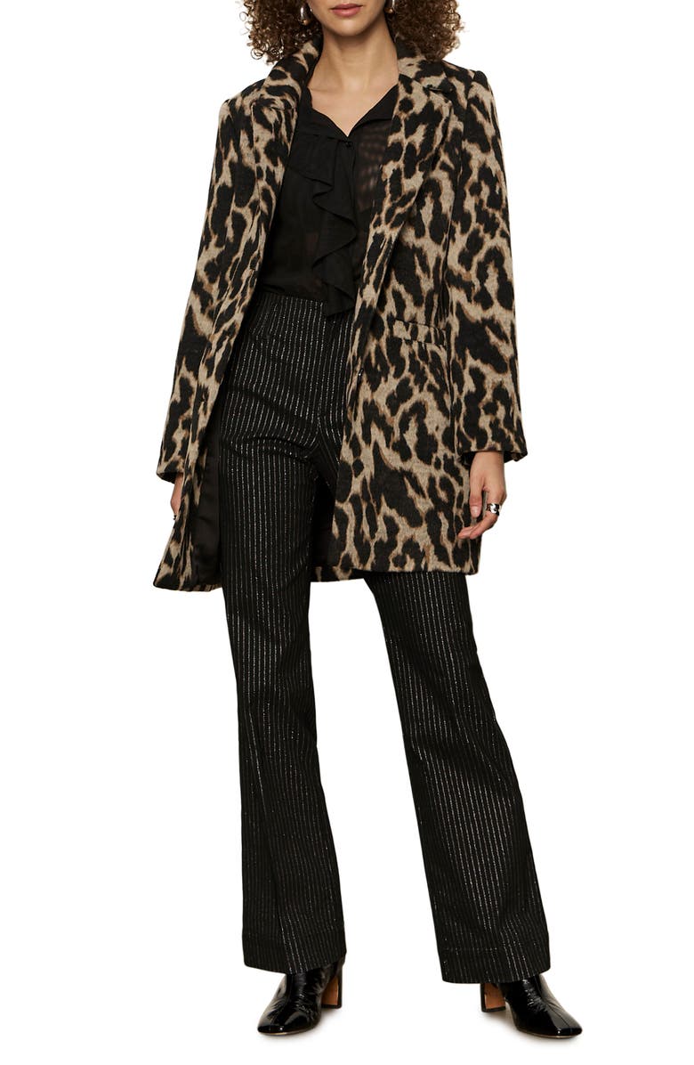 Sanctuary Downtown Leopard Print Jacket, Alternate, color, Leopard Brown