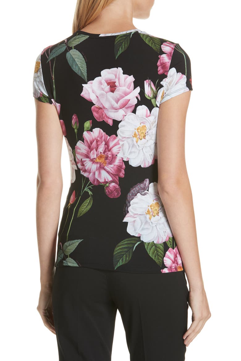 Daleyza Iguazu Fitted Tee, Alternate, color, BLACK