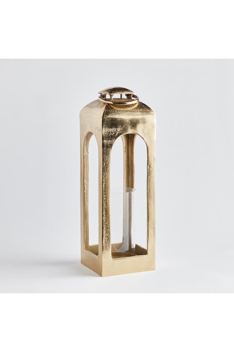 Isabella Lantern Candle Holder Large, Alternate, color, Gold