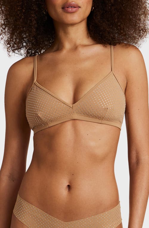 Commando Party Starter Bralette In Crystal Buff In Crystal Buff
