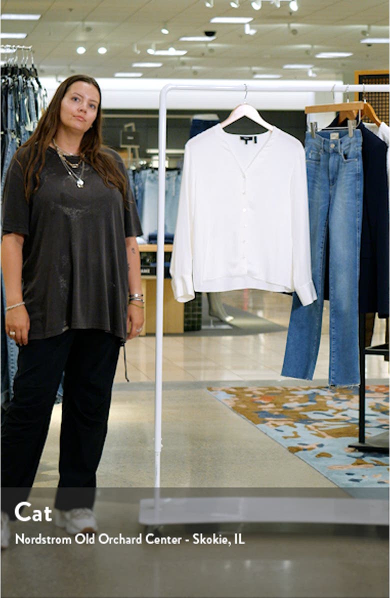 Long Sleeve Silk Button-Up Shirt, sales video thumbnail