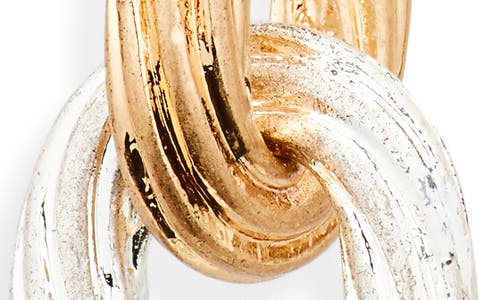 Area Stars Two Tone Oval Link Drop Earrings In Gold