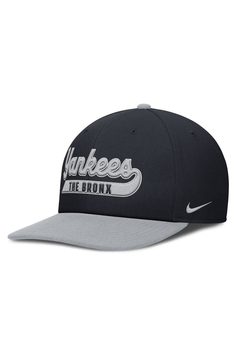 Nike Men's Nike Navy/Gray New York Yankees Pro Performance Snapback Hat, Alternate, color, Navy