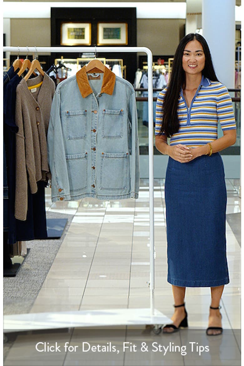 Corduroy Collar Denim Shacket video