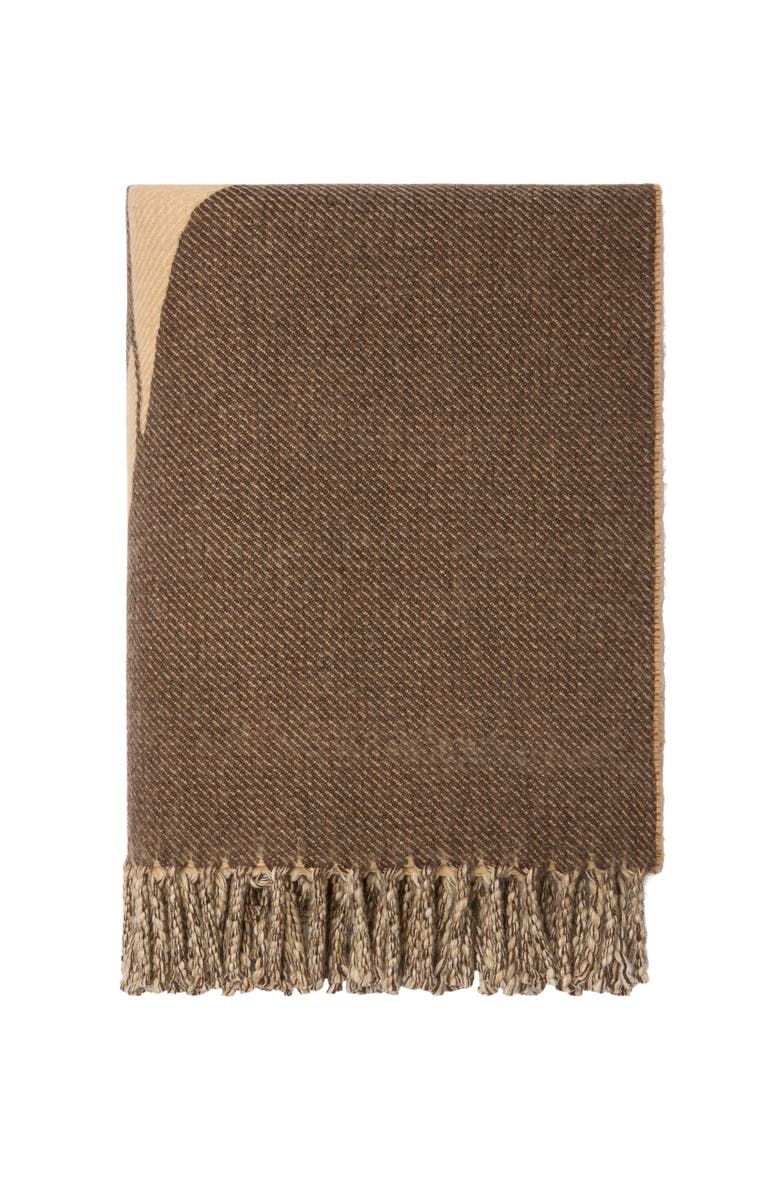 Burberry EKD Wool Cashmere Blanket, Main, color, Treacle Brown