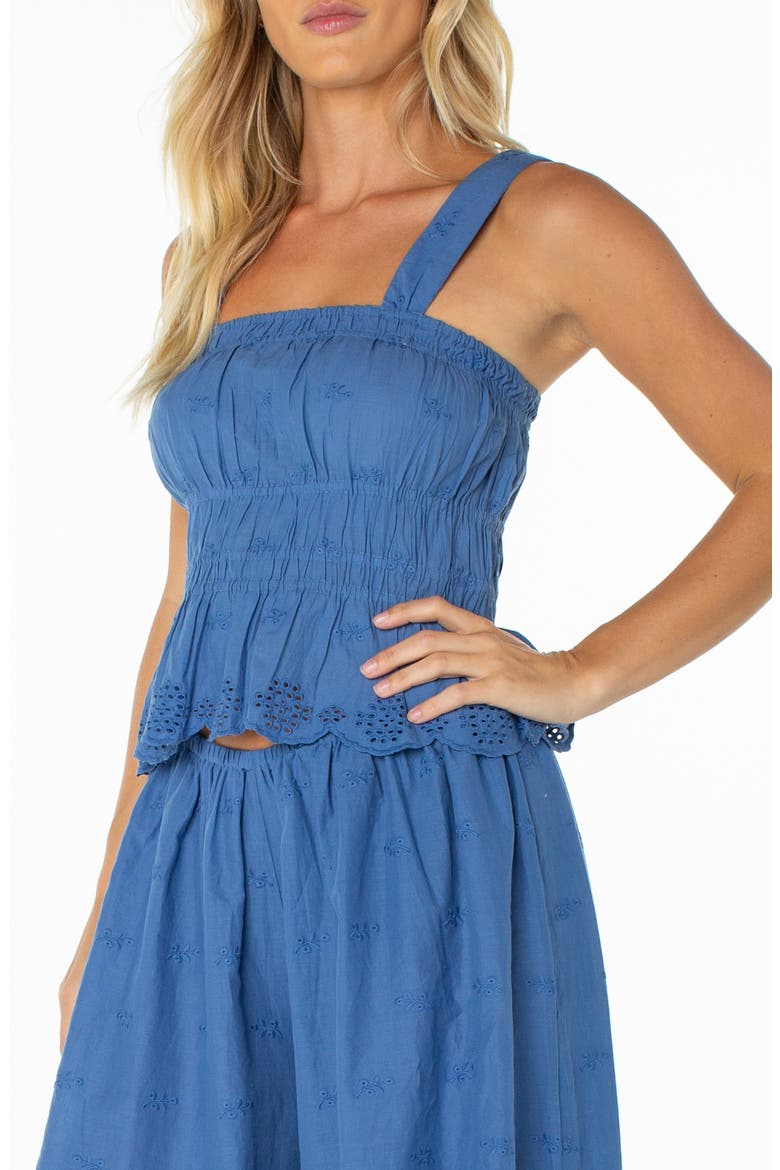 West Reef Eyelet Cotton Tank, Alternate, color, DUTCH BLUE